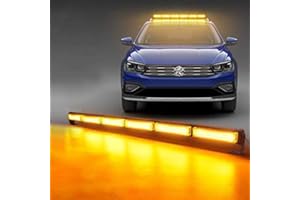 ‎DINFU Dinfu 17 Blinkende Stroboskop-Modi LED Warnleuchte Orange Blitzleuchte Rundumleuchte Auto Lichtleiste für LKW Dach oben Gelb Warnlicht