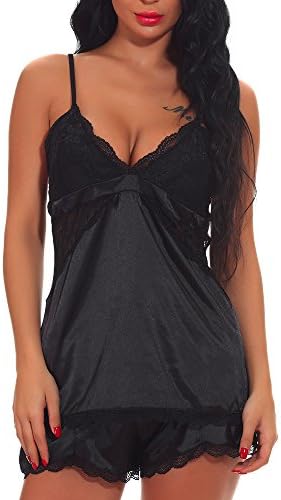 Women Vest Nightdress,Mosstars Ladies Sale Sexy Sleeveless Strap Temptation Babydoll Fashion Lace Smooth Satin Halter Lingerie Elegant Oversize Underwear Red