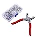 Produktbild 110 Stücke 9,5mm Mischfarben Prong Ring Schnappt Befestiger Taste Drücken Studs Snap mit Hand Presszange Tool Kit DIY Heimgebrauch