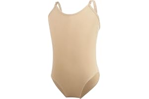Lpolkvemelh Girls Camisole Leotard for Ballet Dance, Nude Seamless Undergarment Dancewear Costume with Adjustable Straps, Gymnastics Leotards Camisole Vests for Dance Gymnastics