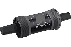 JAKMET Boîtier de Pédalier,Axes de pédalier pour vélo Support de pédalier à Trou carré for VTT 73mm 113/122.5/124/126mm roulements scellés étanches Arbre en Acier au Carbone Cyclisme