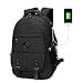 Produktbild Herren Damen schlank Laptop Rucksack 15,6 Zoll Business Rucksack leichte wasserdicht Schulter Notebook Rucksack mit USB-Port (20L, schwarz A)