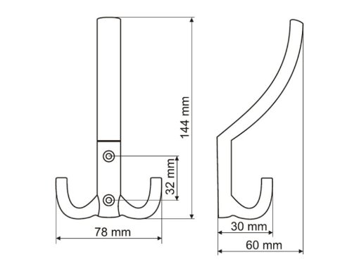 SO-TECH® Kleiderhaken Garderobenhaken Julie lang Edelstahloptik matt - 3