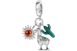 TINSLO Ciondolo Argento Sterling 925 con Cubic Zirconia Pendenti per Pandora Braccialetti, Compatibile con Braccialetti e Collane europei, perfetto Regali per Moglie e Ragazze B17