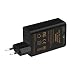 Produktbild HUIKEYUAN QC 2.0 5V2A 9V2A 12V1.5A USB Ladegerät Adapter, Schnell Ladegerät Reise-Adapter mit Micro USB Kabel für Samsung Galaxy/Note, LG Flex2/V10/G4, Nexus 6, Motorola Droid/X, Sony Xperia, HTC, ASUS und andere USB ladende Geräte, Quick Charge 2.0 Schwarz