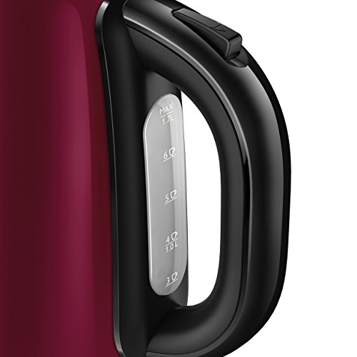 Philips HD9322/33 Wasserkocher 2.200 W, 1,7 L, Tassenazeige, Kalkfilter burgunderrot - 5