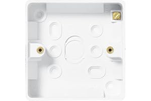 Merriway bh04934 Moldeado Interruptor de luz Superficie Cajas de conexión empotrable (20 mm de Profundidad, Juego de 2 Piezas