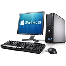 WiFi enabled Complete set of Dell OptiPlex Dual Core Windows 10 Desktop PC Computer (Renewed)