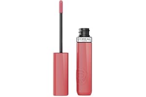 L'OREAL PARIS L'Oréal Paris Rossetto Liquido, Colore Intenso ed Effetto Laccato, Tenuta 16H, Resistente alle Sbavature, No Transfer, Con Squalano, Infaillible Laque Resistence, Tonalità: 600 Nu Rosé, 4,3 ml