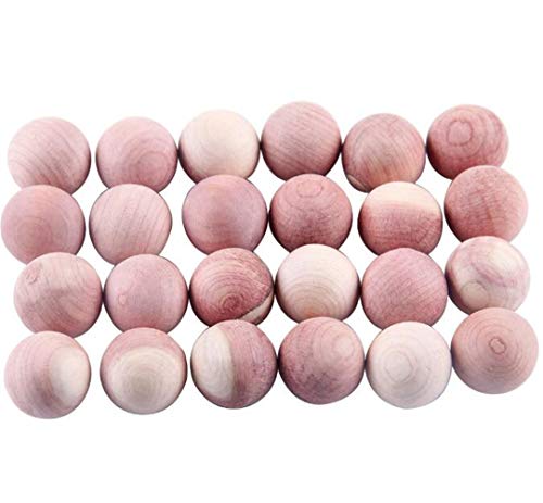 SHUCV 24 Boules en Bois de Cèdre Anti Mites
