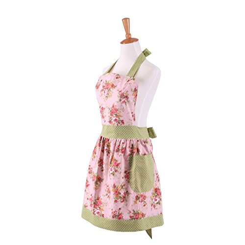 G2Plus Schön Frau Schürze Schürzen Baumwolle Küchenschürze Modische Apron mit Taschen zum Kochen oder Backen (Frau Schürze) - 2