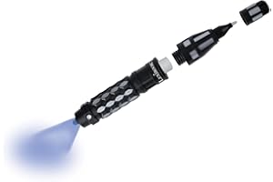 LEXIBOOK - Spy Mission, Spy pen with invisible ink to write secret messages, UV decoding lights and secret compartment, black, RPSPY02