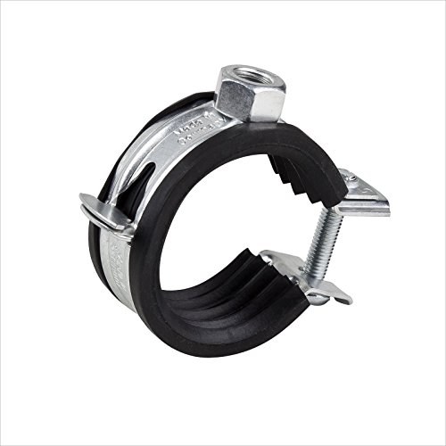 Stabilo-Sanitaer 10x Rohrschelle DN 20 21 22 23 mm 1/ 2 Zoll Stahl verzinkt mit Gummieinlage Rohrhalter Rohrbefestigung Rohrhalterung Gelenkrohrschelle - 2