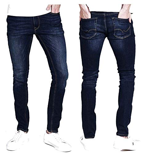 JACK & JONES Jeans Liam Uomo Medium Blue Denim Skinny Fit 12110056 - 