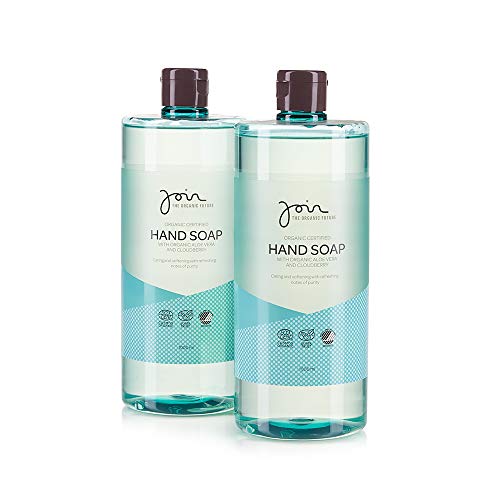 Join - Jabón de manos (recarga) ecológico con áloe vera y mora de los pantanos (pack de 2 botes de 1000 ml cada uno)