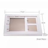 ZSTmei Baby Handabdruck und Fußabdruck Bilderrahmen Baby Hand Foot Print mit 2 Teiliger Rahmen für Foto Babyandenken Baby Andenken - 3