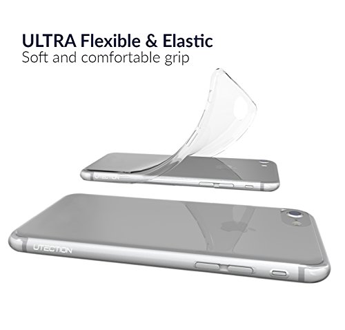 Funda transparente de silicona para iPhone 7   8    Carcasa ultra delgada y ligera    Ajuste perfecto    Skin case de TPU resistente UTECTION  