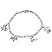 Sterling Silber Schottische Bettelarmband mit Nessie, Thistles, Dudelsäcke und Scotty Dog