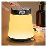 Sunrise Alarm Clock, Wake Up Light With Sunrise Simulation, Bluetooth Speaker With Lights, Dimmable Multicolor Bedside Lamps, Sound Machine With White Noise, Snooze, Timer, Gifts For Boys Girls