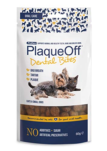 ProDen - Snacks dentales Plaque Off para salud bocal para perros (60g) (Perros pequeños y gatos)