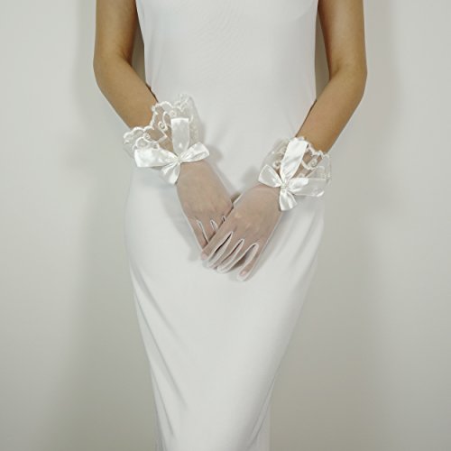 Guantes de novia cortos