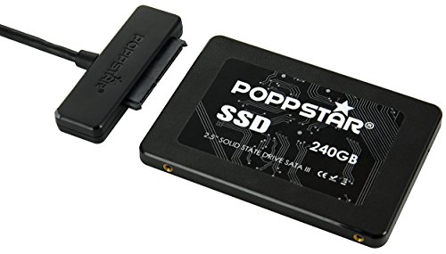 Poppstar USB 3.1 Gen 1 Typ A Festplattenadapter (SSD, HDD, 2,5 u. 3,5 Zoll), bis zu 5 Gb/s, UASP Support, ASMedia ASM1153E Chipsatz, ohne Netzteil, 1m Kabellänge - 5