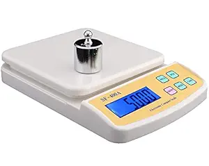 Twiclo Electronic Kitchen Digital Weighing Scale 10 Kg with Batteries Included White { Sf - 400A }