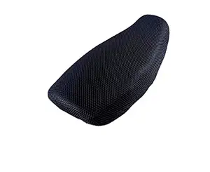 Autofetch Bike Stretchable Net Seat Cover (Black) for Hero Super Splendor