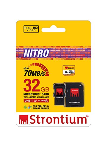 Strontium SRN32GTFU1C Nitro 466X 32GB microSDHC UHS-1 Memory Card mit Adapter und Reader - 2