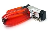 Shisha Torch Feuerzeug Double Jet "Pelican" Bunsenbrenner Style ideal für Zigaretten, Zigarren, Shisha usw! Transparent Orange