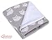 NEW!! UNIQUE & UNIVERSAL DOUBLE-SIDED CAR SEAT BABY BLANKET / COVER / COSYTOES - FOOTMUFF / SWADDLING WRAP! 100x100cm ANIMAL PRINT (GREY OWLS)