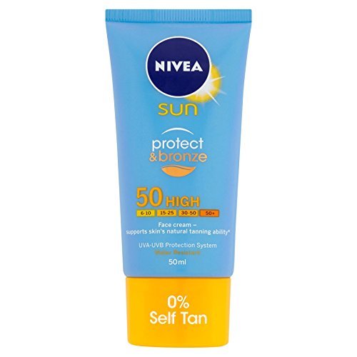 Nivea Sun SPF50 Protect and Bronze Natural Tan Face Cream 50 ml