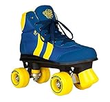 Ruedas: PU cast 58x32mm 80a Rookie Retro V2.1 Patines con 4 Ruedas, Unisex Adulto, Azul/Amarillo, 38