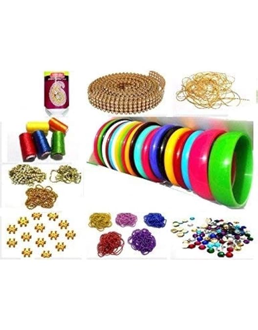 GOELX Handmade Silk Thread Necklace Set With Bangles - Elegant Designer Jewelry, Bollywood Style - View #6