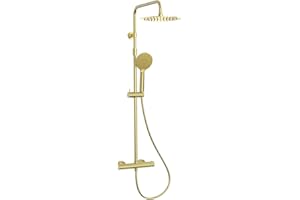 Essebagno 9022095 Luisa colonne de douche thermostatique or brossé