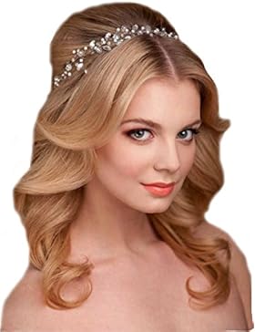 Haarkette Flechtfrisur Flechten Hochzeit Perlen Haarschmuck Kette Haarband Braut Diadem Haargesteck