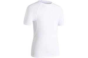HYCOPROT T-Shirt de Compression à Manches Courtes pour Garçon sous-Vêtement de Performance pour Enfant Couche de Base Athlétique Haut Respirant à Séchage Rapide