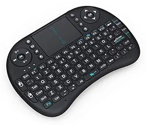 MOSHTU Wireless Bluetooth Touch Pad Keyboard with 360 Degree Flip Design USB Drive Port Rechargeable Lithium-Ion Battery Ergonomically Handheld Design