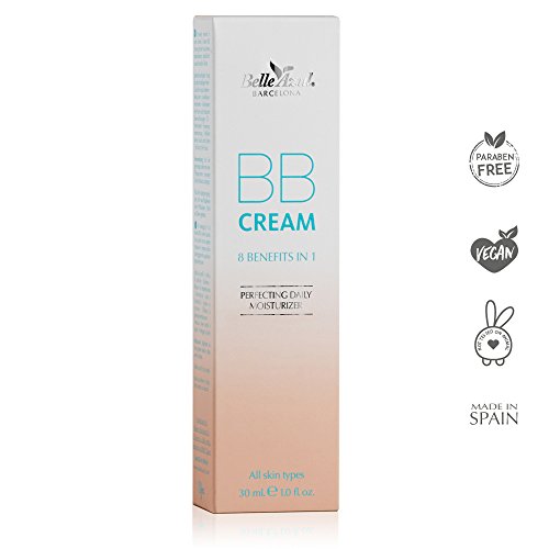 Belle Azul BB Cream 3 Töne – Pflegende Tagespflege mit optimaler Abdeckung in 3 Tönen. Schützt, hydratisiert und verleiht makellosen Teint. Für alle Hauttypen geeignet ✔ Ohne Parabene und Phtalate ✔ Nicht an Tieren getestet ✔ 30ml - 3