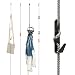 Produktbild Ropehooks – ein cleveres Hakensystem, verwendbar als Garderobenhaken zum Aufhängen von Taschen, Jacken, als Garderobenzubehör für Geldbörsen, Kindersachen oder im Bad für Handtücher und vieles mehr