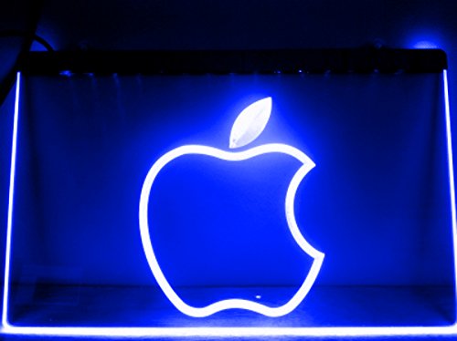 Preisvergleich Produktbild Apple Computers LED Zeichen Werbung Neonschild Blau