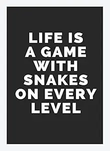 BIRDS MIND Synthetic Wood Wall Hanging Gamers Quotes Photo Framed Poster for Living Room Home D?cor Boys Girls Room Wall Frames L x H 9.5 Inches x 13 Inches