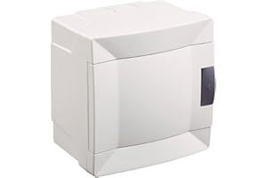 MAKEL Cuadro eléctrico o Caja de Empotrar con tapa y carril DIN blanca para Automáticos 4 Módulos Cuadro de Superficie Electrico para Instalaciones Electricas Cuadro Electrico Empotrar