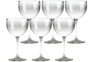 SPARKLERS CLUB Lot de 6 Verres à Piscine couleur 40cl - Verre Incassable en SAN, MADE IN FRANCE, Prise en Main facile, Verre Ballon Piscine pour soirée et évènements - LIVRAISON 24/48H (Transparent)