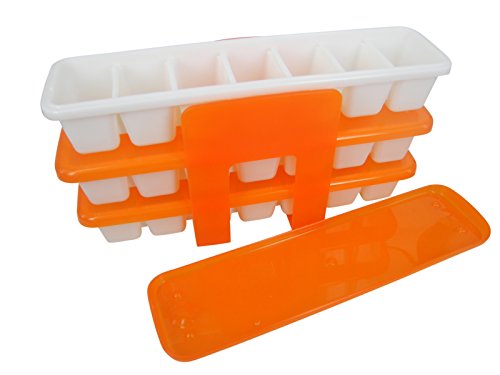 3 Space-Saving Ice-Cube Trays / Storage Boxes - 7 Ice Cubes in Each
