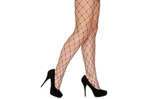 Henbrandt Adult Black Whalenet Fashion Tights Women’s Fancy Dress Costume Accessories for Halloween Costumes and Cosplay Fishnet Tights for Women Fish Net Stockings Diamond Mesh Pantyhose