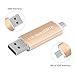 Produktbild OTG Speicherstick USB 2.0, 32 GB, Dual Port, kompatibel mit Samsung Huawei Smartphones und Tablets Gold