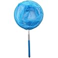 34” Kids Extendable Fishing Mesh Net Butterfly Bug Insect Fish Crab Catcher with Telescopic Handle Garden Pond Toy, Ideal for Children Extendable from 37cm to 86cm