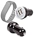 Price comparison product image DURAGADGET In-Car Dual Port USB 2.0 Travel Charger for the NEW Fitbit Flex Wireless Activity Tracker & Sleep Wristband