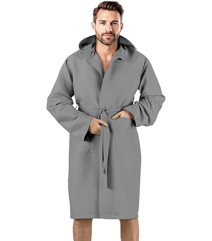 Accappatoio In Microfibra Morbida Con Cappuccio E Tasca - Unisex, Leggero E Assorbente - Foto 11